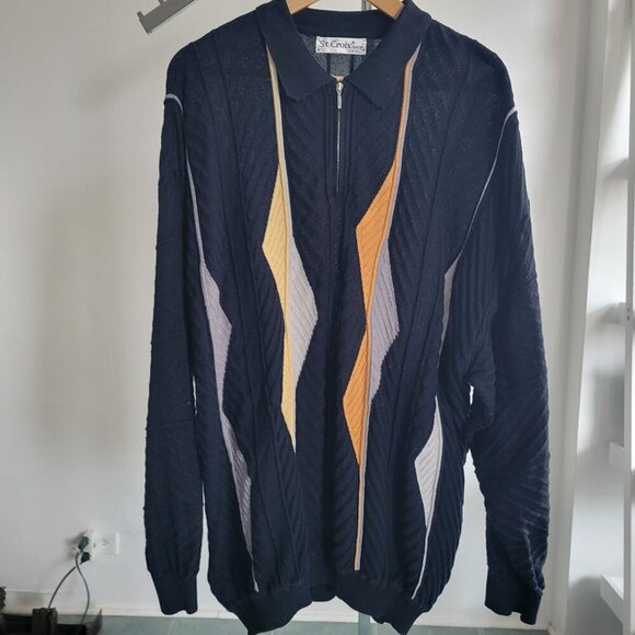 St. Croix Tri Color 1/4 Zip Men’s Sweater (Size: XXL) - Picture 6 of 16